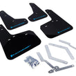 Load image into Gallery viewer, Rally Armor 12-19 Ford Focus ST / 16-19 RS Black UR Mud Flap w/Nitrous Blue Logo - Main Product View