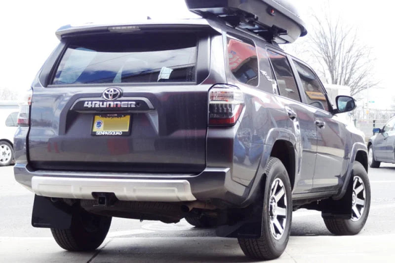 Rally Armor 12-24 Toyota 4Runner Black UR Mud Flap w/Red Logo - Installation View