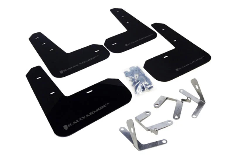 Rally Armor 13-17 Subaru BRZ/Toyota FR-S Black UR Mud Flap w/Grey Logo - Main Product View