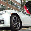 Load image into Gallery viewer, Rally Armor 13-17 Subaru BRZ/Toyota FR-S Black UR Mud Flap w/Grey Logo - Side View