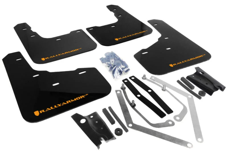 Rally Armor Black UR Mud Flap w/ Orange Logo fits 2013-2019 Ford...