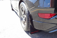 Load image into Gallery viewer, Rally Armor 13-19 Ford Fiesta ST Black UR Mud Flap w/Silver Logo - Installation View