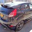 Load image into Gallery viewer, Rally Armor 13-19 Ford Fiesta ST Black UR Mud Flap w/White Logo - Back View