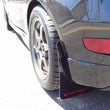 Load image into Gallery viewer, Rally Armor 13-19 Ford Fiesta ST Black UR Mud Flap w/White Logo - Installation View
