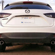 Load image into Gallery viewer, Rally Armor 14-18 Mazda3 Red UR Mud Flap w/White Logo - Side View