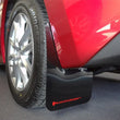 Load image into Gallery viewer, Rally Armor 14-18 Mazda3 Red UR Mud Flap w/White Logo - Installation View