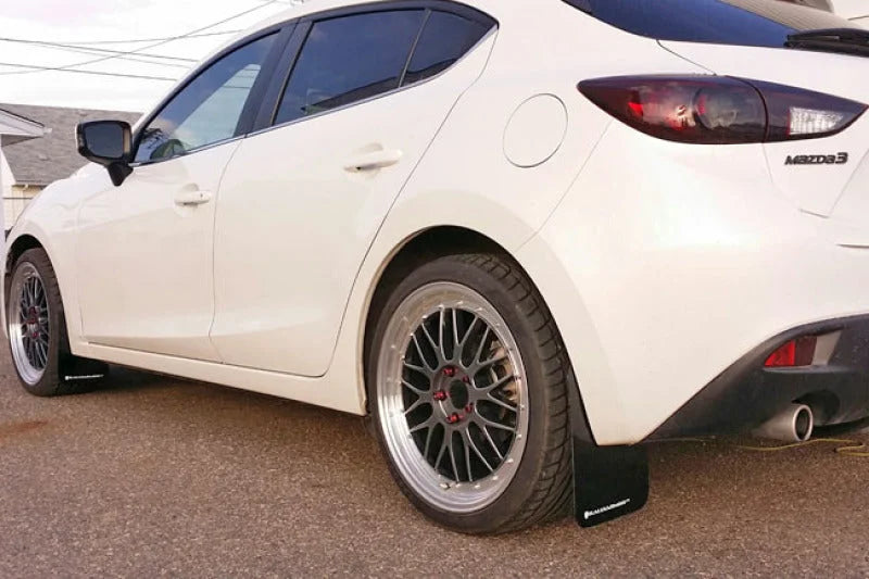 Rally Armor 14-18 Mazda3 Red UR Mud Flap w/White Logo - Additional View 6
