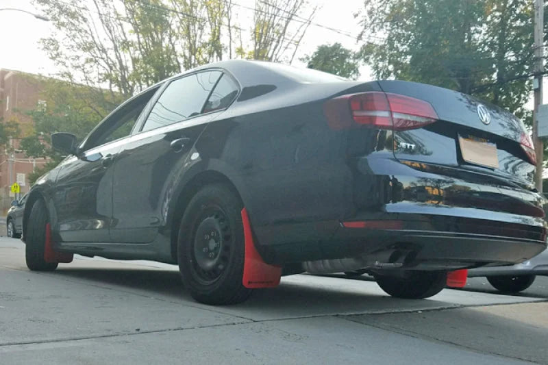 Rally Armor 15-18 VW Jetta Black UR Mud Flap w/Grey Logo - Side View