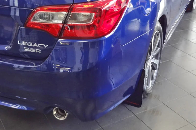 Rally Armor 15-19 Subaru Legacy Black UR Mud Flap w/ Grey Logo - Side View