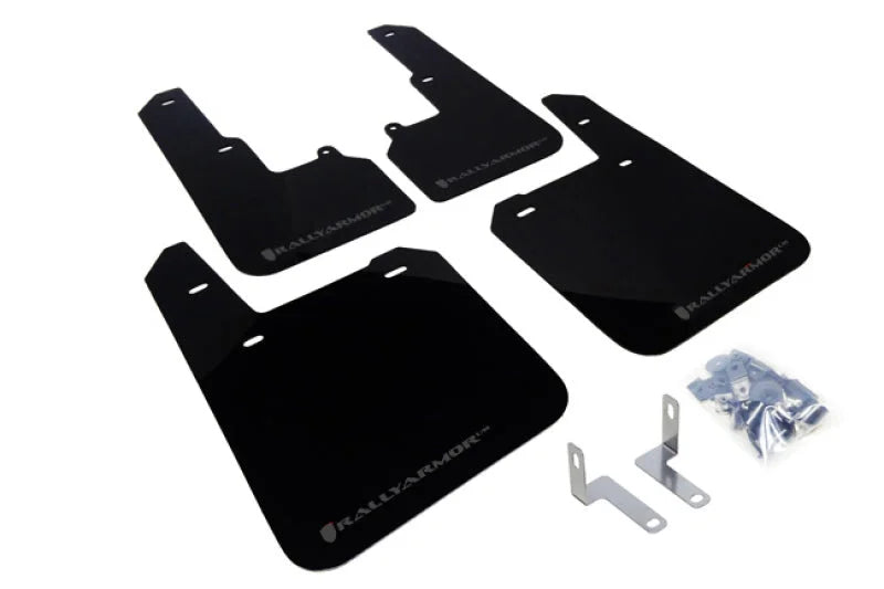 Rally Armor 15-19 Subaru Outback Black UR Mud Flap w/ Grey Logo - Main Product View
