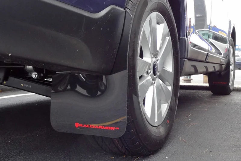 Rally Armor 15-19 Subaru Outback Black UR Mud Flap w/ Grey Logo - Additional View 5