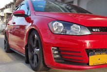 Load image into Gallery viewer, Rally Armor 15-21 MKVII VW Golf/GTI Black UR Mud Flap w/White Logo - Back View