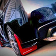 Load image into Gallery viewer, Rally Armor 15-21 Subaru WRX/STI Black Mud Flap Green Altered Font Logo - Installation View