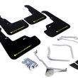 Load image into Gallery viewer, Rally Armor 15-21 Subaru WRX/STI Black UR Mud Flap w/Green Logo - Main Product View