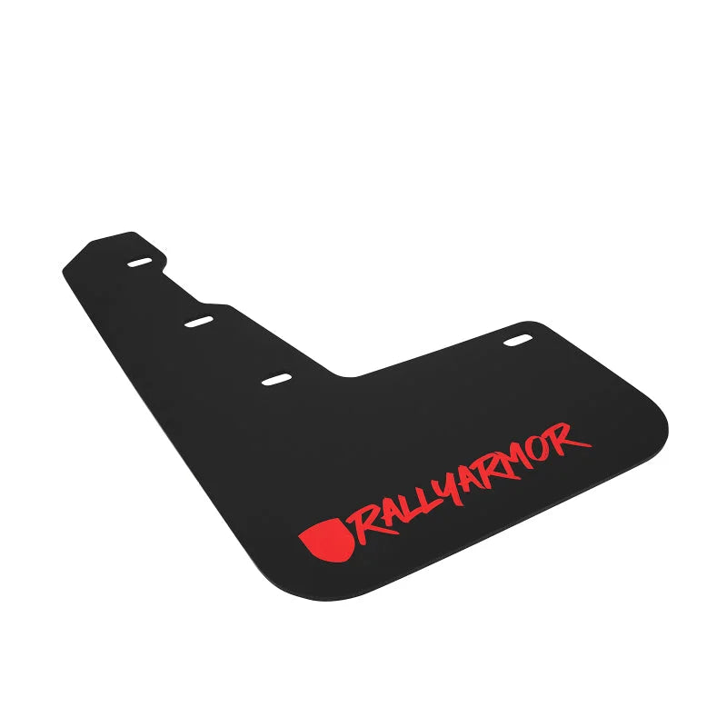 Rally Armor 15-21 Subaru WRX/STI Black UR Mud Flap w/Red Altered Font Logo - Side View