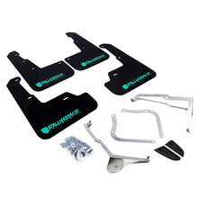 Load image into Gallery viewer, Rally Armor 15-21 Subaru WRX/STI Black UR Mud Flap w/Teal Altered Font Logo - Main Product View
