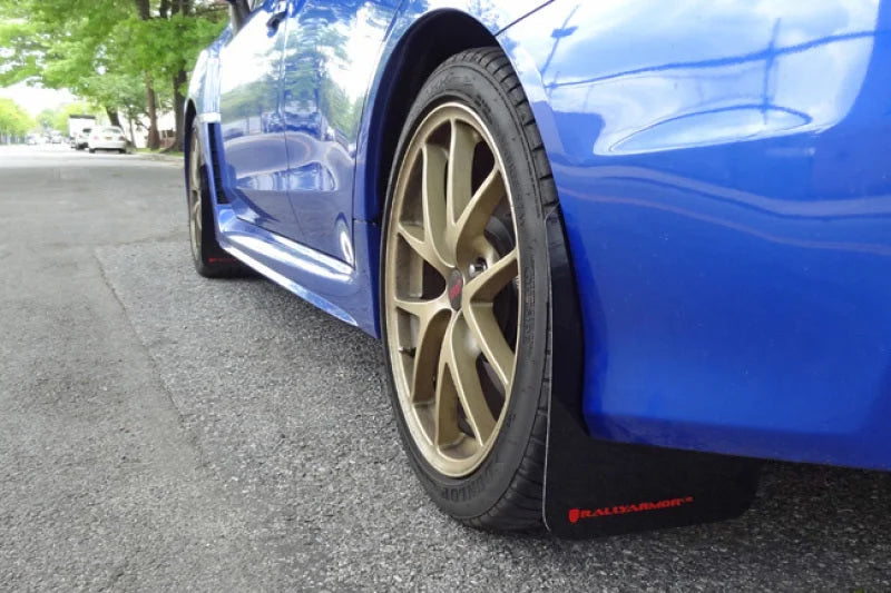 Rally Armor 15-21 Subaru WRX/STI Black UR Mud Flap w/White Logo - Additional View 14