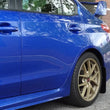 Load image into Gallery viewer, Rally Armor 15-21 Subaru WRX/STI Blue UR Mud Flap w/White Logo - Back View