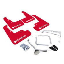 Load image into Gallery viewer, Rally Armor 15-21 Subaru WRX/STI Red Mud Flap White Altered Font Logo - Side View