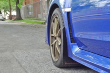 Load image into Gallery viewer, Rally Armor 15-21 Subaru WRX/STI Red UR Mud Flap w/White Logo - Installation View