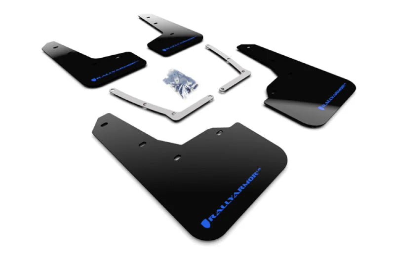 Rally Armor 16-21 Honda Civic Si Black UR Mud Flap w/Blue Logo - Main Product View
