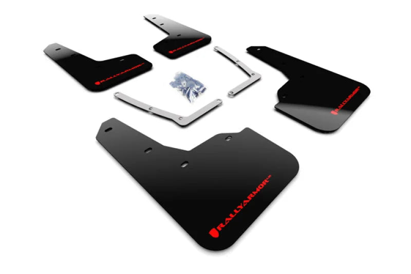 Rally Armor 16-21 Honda Civic Si Black UR Mud Flap w/Red Logo - Main Product View