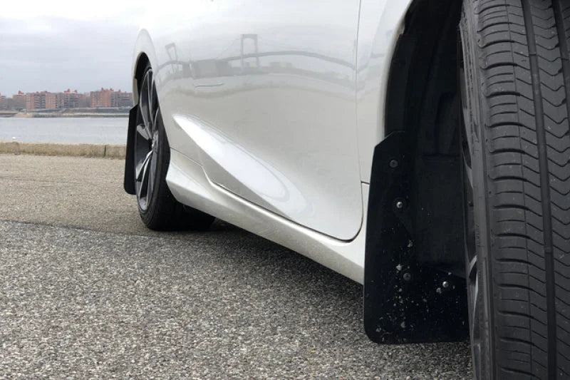Rally Armor 16-21 Honda Civic Si Black UR Mud Flap w/Red Logo - Side View