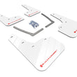 Load image into Gallery viewer, Rally Armor 16-21 Honda Civic Si White UR Mud Flap w/Red Logo - Main Product View