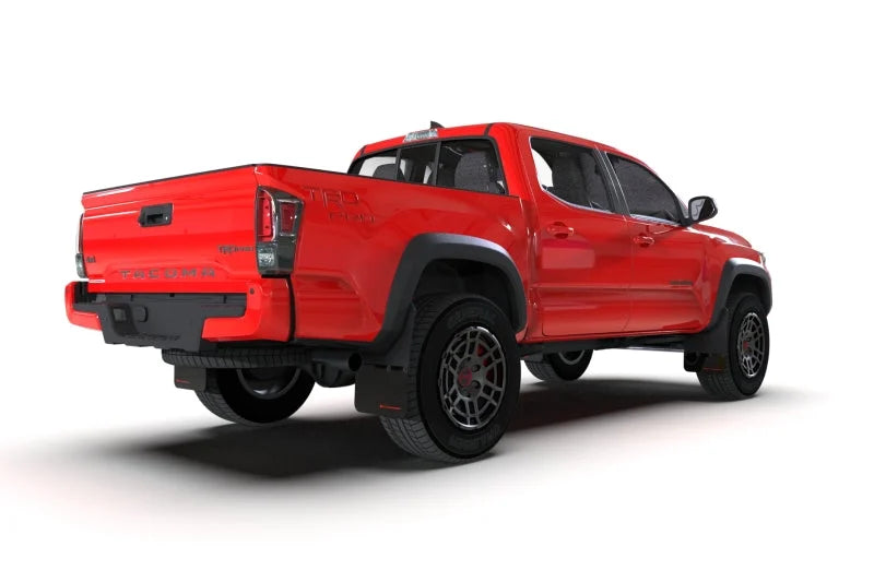 Rally Armor 16-23 Toyota Tacoma Gen 3 Black Mud Flap w/Metallic Black Logo - Additional View 5