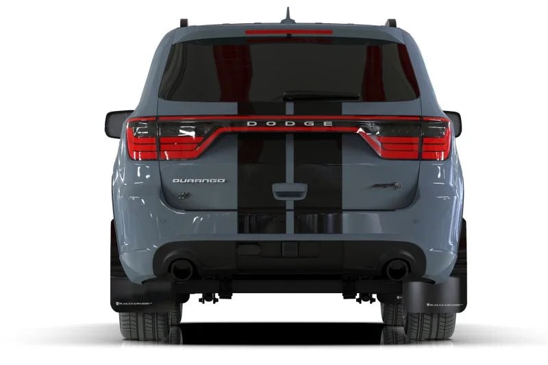 Rally Armor 16-25 Dodge Durango GT/Hellcat/RT/SRT 392/SXT Black UR Mud Flap Red Logo - Side View