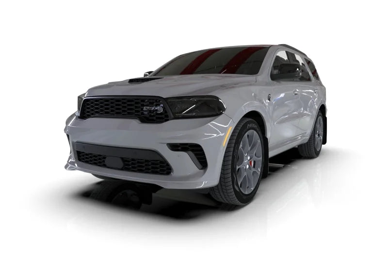 Rally Armor 16-25 Dodge Durango GT/Hellcat/RT/SRT 392/SXT Black UR Mud Flap Red Logo - Detail View