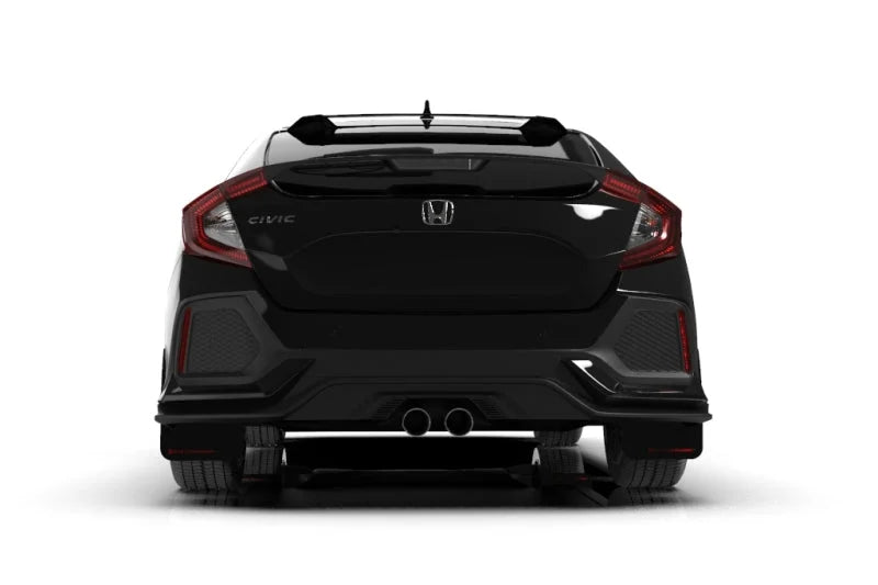 Rally Armor 17-19 Honda Civic Sport/Sport Touring Black UR Mud Flap w/Red Logo - Side View