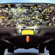 Load image into Gallery viewer, Rally Armor 17-20 Ford F-150 Raptor Gen 2 Black UR Mud Flap w/Dark Grey Logo - Back View