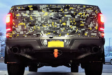 Load image into Gallery viewer, Rally Armor 17-20 Ford F-150 Raptor Gen 2 Black UR Mud Flap w/White Logo - Back View