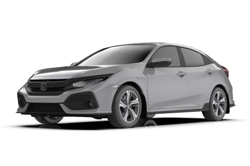 Rally Armor 17-21 Honda Civic Sport/Sport Touring Black UR Mud Flap w/Dark Grey Logo - Detail View