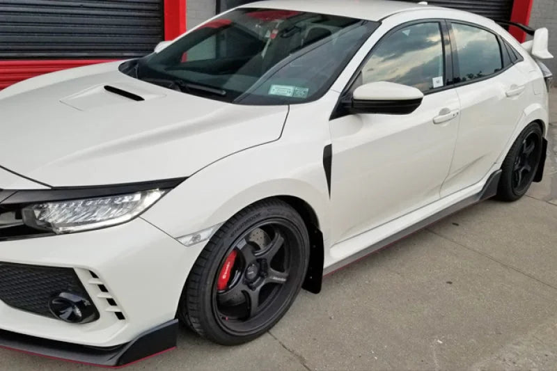 Rally Armor 17-22 Honda Civic Type R White UR Mud Flap w/Black Logo - Additional View 5
