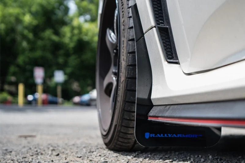 Rally Armor 17-22 Honda Civic Type R White UR Mud Flap w/Black Logo - Additional View 8