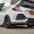 Load image into Gallery viewer, Rally Armor 17-22 Honda Civic Type R White UR Mud Flap w/Red Logo - Installation View
