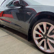Load image into Gallery viewer, Rally Armor 17-23 Tesla Model 3 Black UR Mud Flap w/Dark Grey Logo - Additional View 5