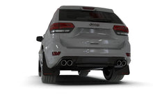 Load image into Gallery viewer, Rally Armor 18-22 Jeep Grand Cherokee SRT Trackhawk Black UR Mud Flap - Metallic Black Logo - Side View