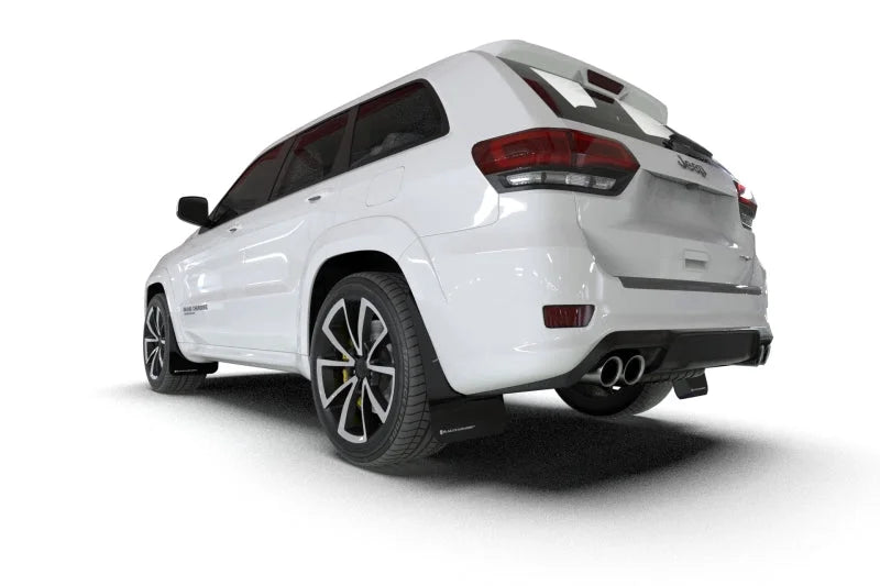 Rally Armor 18-22 Jeep Grand Cherokee SRT Trackhawk Black UR Mud Flap - White Logo - Additional View 7