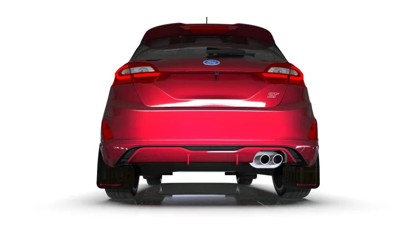 Rally Armor 18-23 Ford Fiesta ST MK8 Black UR Mud Flap w/Red Logo - Additional View 6
