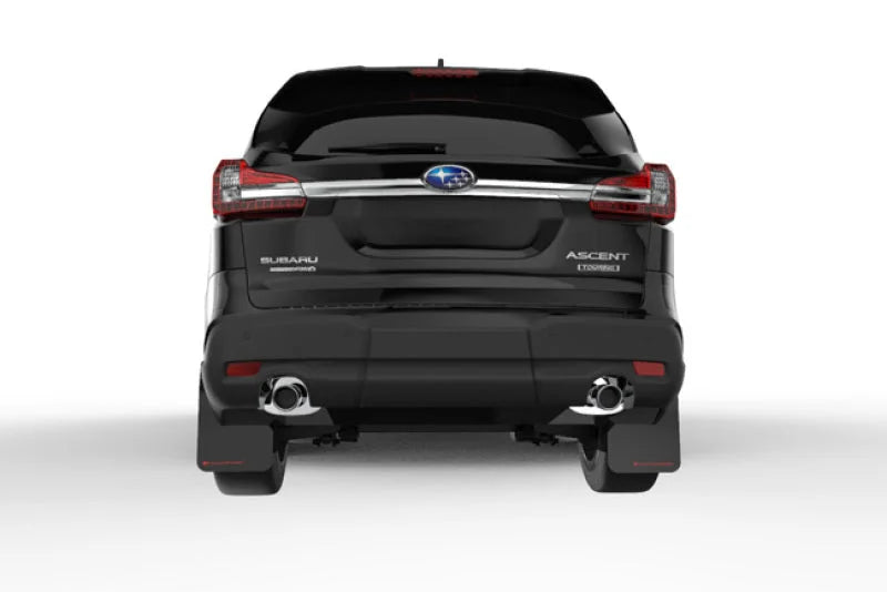 Rally Armor 18-25 Subaru Ascent Black UR Mud Flap w/Red Logo - Side View