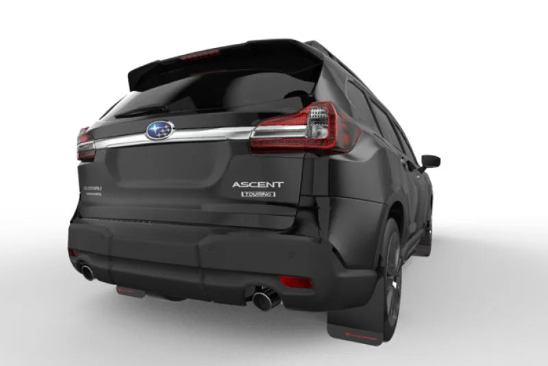 Rally Armor 18-25 Subaru Ascent Red UR Mud Flap w/Black Logo - Installation View