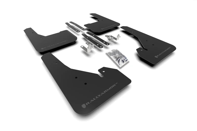 Rally Armor 18-25 Toyota Corolla Hatchback Black UR Mud Flap Grey Logo - Main Product View