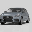 Load image into Gallery viewer, Rally Armor 19-21 Hyundai Elantra GT N Line/i30 Black UR Mud Flap w/Grey Logo - Installation View