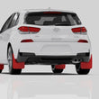 Load image into Gallery viewer, Rally Armor 19-21 Hyundai Elantra GT N Line/i30 White UR Mud Flap w/Black Logo - Additional View 5