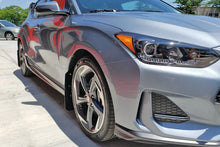 Load image into Gallery viewer, Rally Armor 19-21 Hyundai Veloster Turbo/2.0/R-Spec Black UR Mud Flap w/Dark Grey Logo - Side View