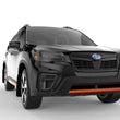 Load image into Gallery viewer, Rally Armor 19-21 Subaru Forester Black UR Mud Flap w/ Grey Logo - Back View