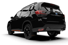 Load image into Gallery viewer, Rally Armor 19-21 Subaru Forester Black UR Mud Flap w/ Orange Logo - Back View